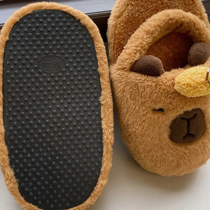 Cute Capybara Plush Slippers